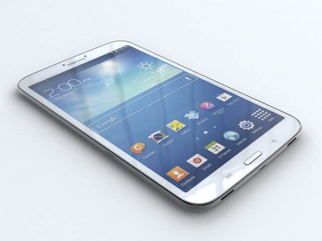 samsung galaxy tab 3 80 3Dモデル .c4d .max .obj .3ds .fbx .stl .blend 