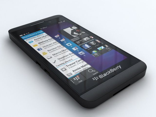 blackberry z10 3D Model .c4d .max .obj .3ds .fbx .stl .blend 