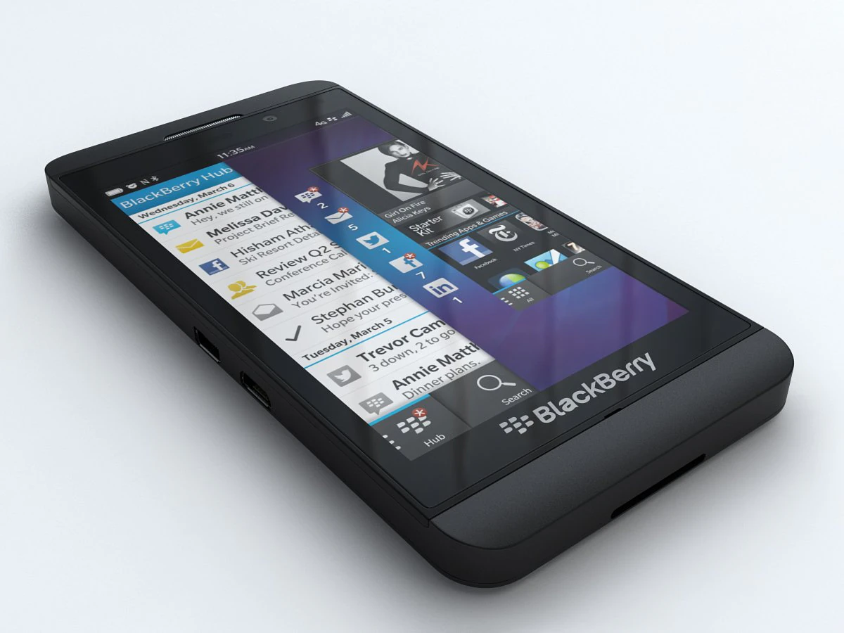 blackberry z10 3D Model .c4d .max .obj .3ds .fbx .stl .blend 