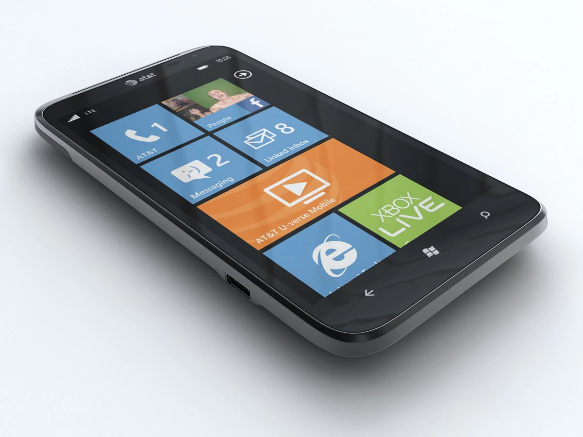 htc titan ii 3D Model .c4d .max .obj .3ds .fbx .stl .blend