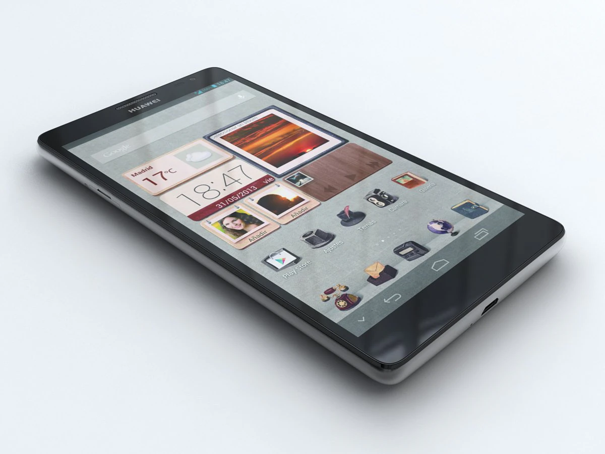 huawei ascend mate 3D Model .c4d .max .obj .3ds .fbx .stl .blend 