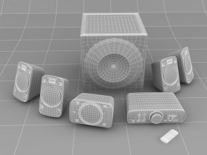 logitech surround sound speakers z906 3D Модель