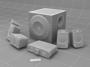 ロジクール サラウンド サウンド スピーカー z906 3Dモデル