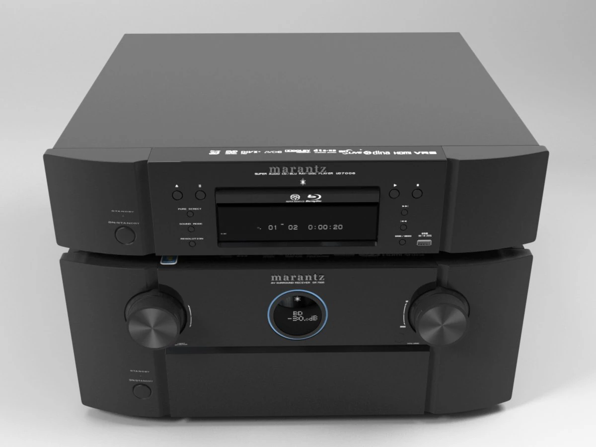 marantzud7006sr7005 acoustic system 3D Model .c4d .max .obj .3ds .fbx .stl .blend