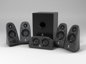 logitech surround sound speakers z 506 acoustic sy 3D Model
