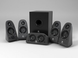 logitech surround sound speakers z 506 acoustic sy 3D Модель