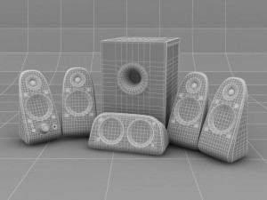 logitech surround sound speakers z 506 acoustic sy Modelo 3D
