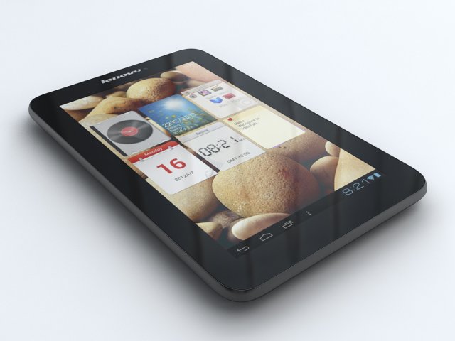 lenovo idea tab a2107a 3D Model .c4d .max .obj .3ds .fbx .stl .blend 