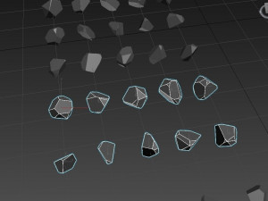 emerald gem crystal garnet jewel stone pack 35 pieces low-poly Modèle 3D