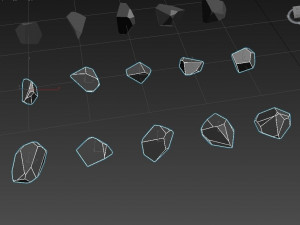 emerald gem crystal garnet jewel stone pack 35 pieces low-poly Modèle 3D
