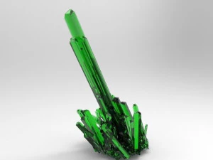 crystal emerald quartz 02 3D Model