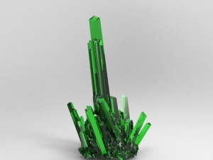 crystal emerald quartz 02 3D Модель