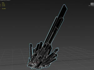 crystal emerald quartz 02 3D Model