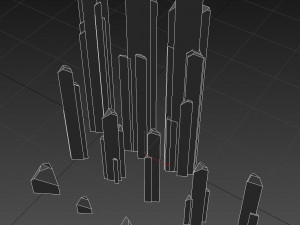 Long crystals low-poly pack 3D प्रिंट मॉडल