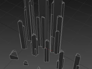 Long crystals low-poly pack 3D Print Model