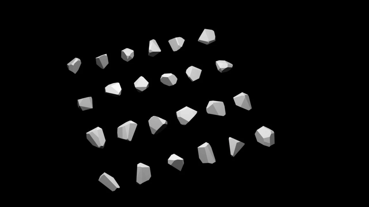 Emerald Gem Crystal Garnet Jewel Stone Pack 24 Pieces Low-poly 3D Model .c4d .max .obj .3ds .fbx .stl .blend 