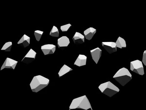 Emerald Gem Crystal Garnet Jewel Stone Pack 24 Pieces Low-poly 3D Model