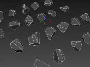Emerald Gem Crystal Garnet Jewel Stone Pack 24 Pieces Low-poly 3D-Modell