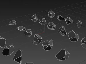 Emerald Gem Crystal Garnet Jewel Stone Pack 24 Pieces Low-poly 3D Model
