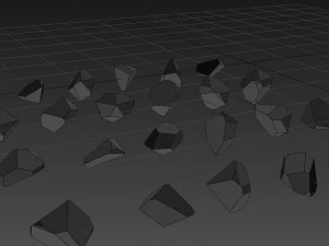 Emerald Gem Crystal Garnet Jewel Stone Pack 24 Pieces Low-poly 3D Model