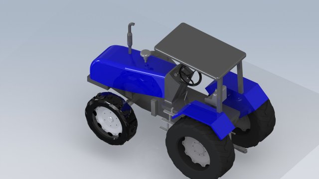 tractor Model 3D .c4d .max .obj .3ds .fbx .stl .blend 