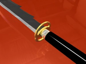 black naginata 3D Model