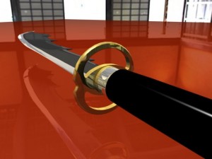 black naginata 3D Модель