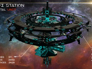 sci-fi station 3D Model