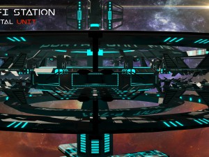sci-fi station 3D 모델