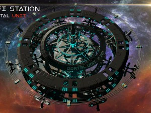 sci-fi station 3D Model