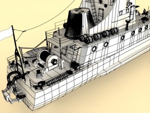 landing ship 3D Model