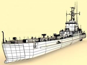 landing ship 3D Model
