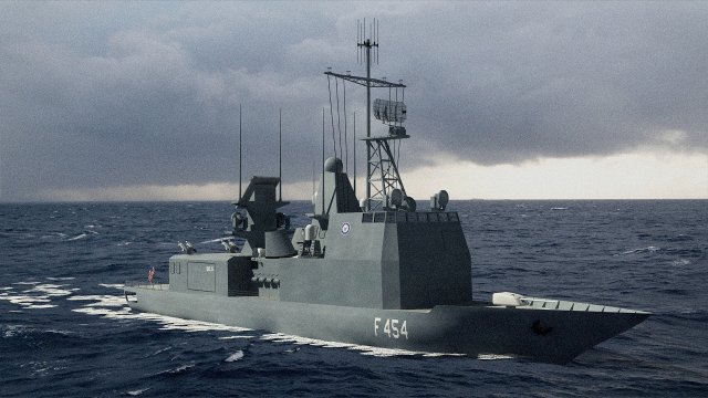 frigate Modello 3D .c4d .max .obj .3ds .fbx .stl .blend 