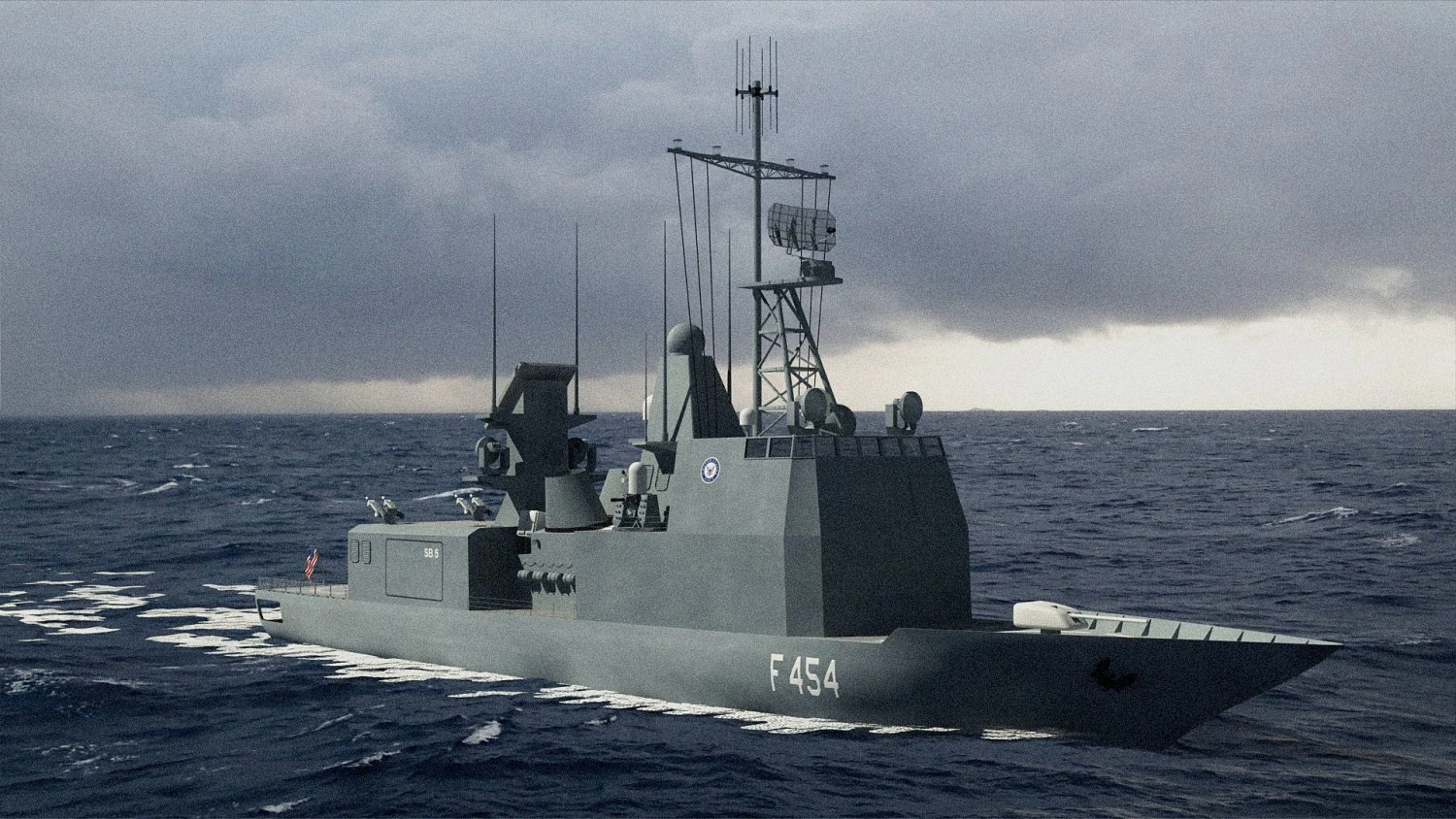 frigate 3D Model .c4d .max .obj .3ds .fbx .stl .blend