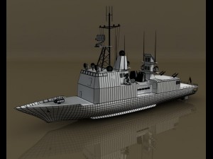 frigate Modello 3D