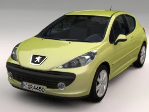 प्यूज़ो 207 3D मॉडल