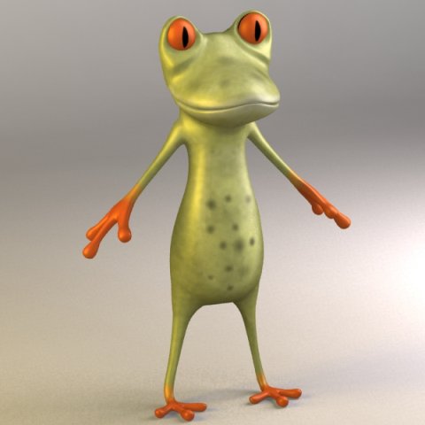 cartoon frog 3D Model in Fantasy 3DExport