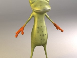 cartoon frog 3D Model