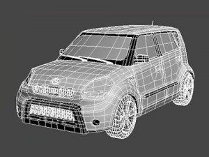 kia soul 2010 3D 模型