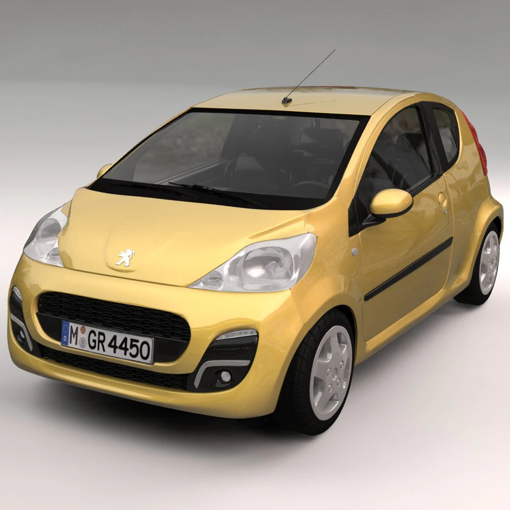 peugeot 107 2012 3D Model .c4d .max .obj .3ds .fbx .stl .blend 