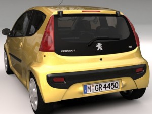peugeot 107 2012 Modèle 3D