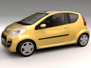 peugeot 107 2012 Modèle 3D
