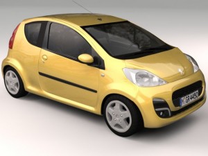 peugeot 107 2012 Modèle 3D