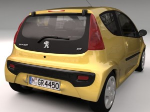 peugeot 107 2012 Modèle 3D