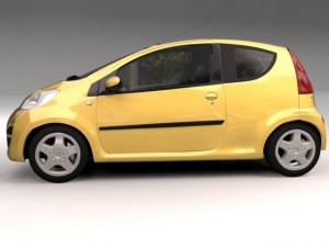 peugeot 107 2012 Modèle 3D