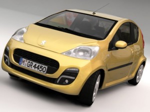 peugeot 107 2012 Modèle 3D