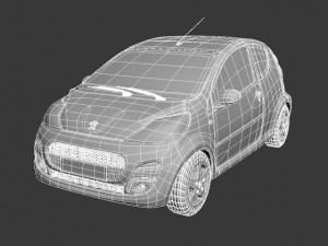 peugeot 107 2012 Modèle 3D