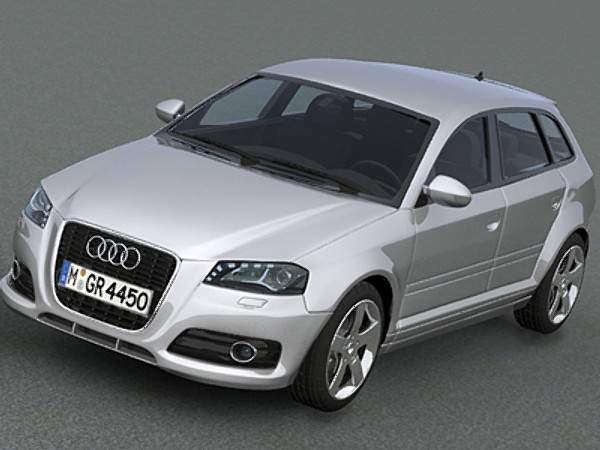 audi a3 sportback 2009 Modèle 3D .c4d .max .obj .3ds .fbx .stl .blend 