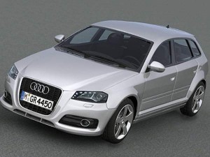 audi a3 sportback 2009 3D Model