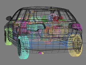 audi a3 sportback 2009 Modèle 3D